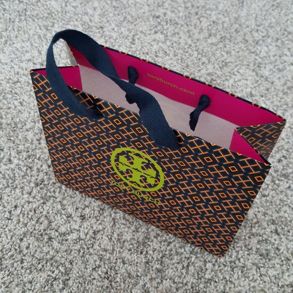 NEW Tory Burch Gift Bag With Handles Paper Bag Wrap Decor Size Small - Picture 3 of 7